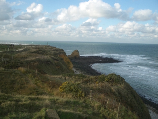 Cliffs of Pont du Hoc Scaled by US Rangers--60% Death Rate