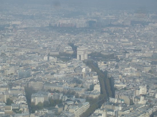 Arc de Triomphe from Eiffel Tower