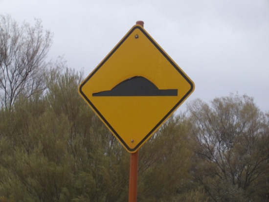Caution Bowler Hats in Road Ahead