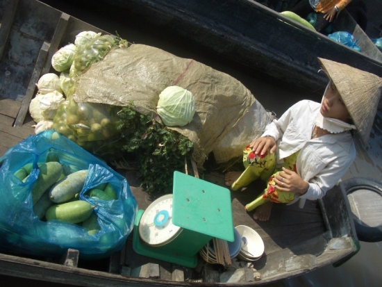 Can Tho Floating Market Fruit Vendor