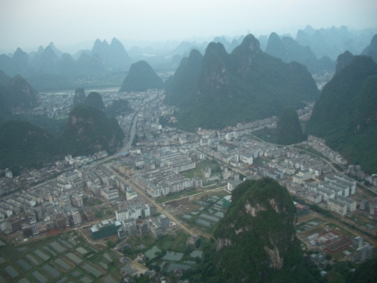 Yangshuo from Hot Air Balloon