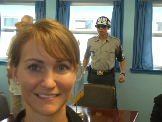 Deanna Stands in North Korea