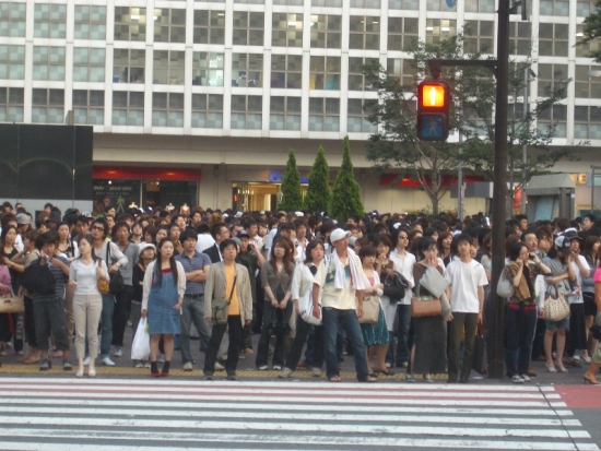 Waiting to Cross at Shinjuku