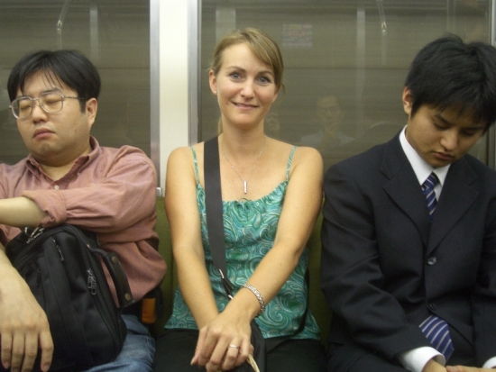 Slumbering Salarymen on Subway