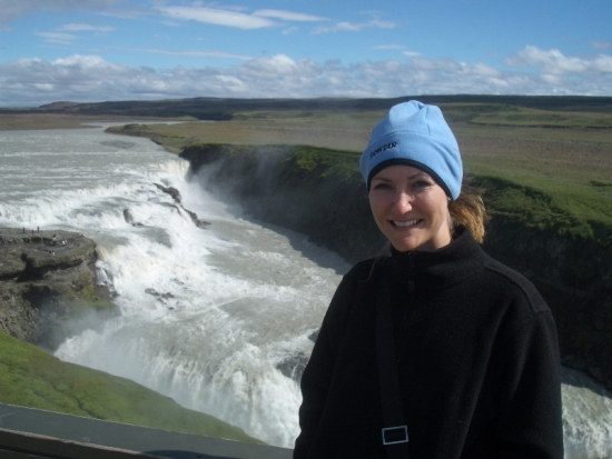 Deanna at Gulfoss