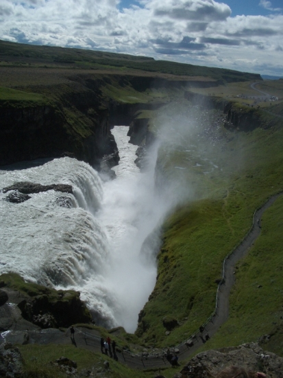 Golden Falls from Above